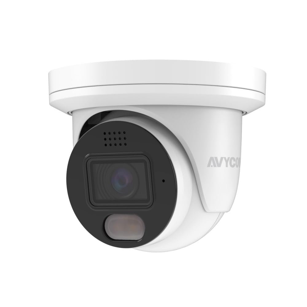 AVC-NUE81F28 8MP 4K H.265+ AI-Powered Turret Network Camera with Full-Color Night Vision & Active Deterrence