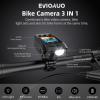 EVIOAUO Bike Camera Bicycle Video Cameras Recorder Action Cameras 4K 30fps EIS 40MP, Vlogging Cameras Bike Lights Sets Electric Bike Horns 3 in 1, Sports Cameras w/32G Memory Card view 2