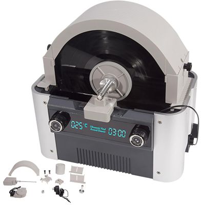 EliteBloom Vinyl Record Cleaner Kit -Scratch-Free Album Record Cleaning Machine,Professional Vinyl Record Care,Automatic Control Drying and Air Drying,49khz High Frequency Deco,10-Pieces