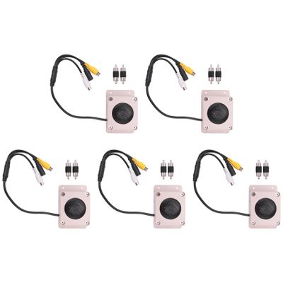 Bloepum 5X Microphone Speaker Device for Security Camera Outdoor Waterproof for IP Camera Audio Recording Two Way