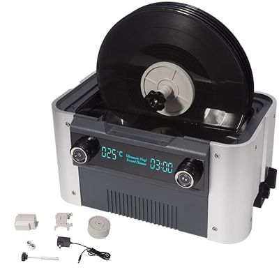 EliteBloom Vinyl Record Cleaner Kit -Scratch-Free Album Record Cleaning Machine,Professional Vinyl Record Care,Automatic Control Drying and Air Drying,49khz High Frequency Deco,5-Piece