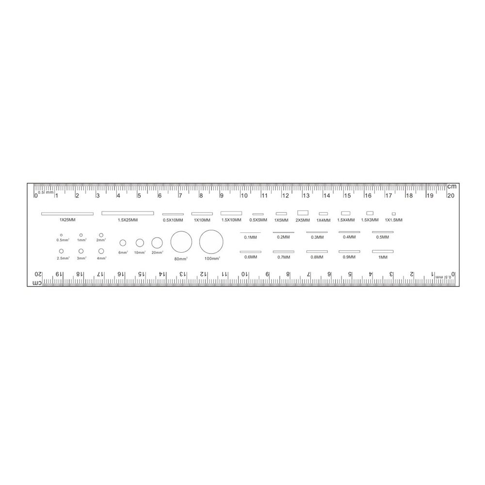 JOEBO Microscope Kit Gauge Point Gauge Transparent Comparison Card Stain PET Contrast Ruler Microscope Lens Adapters(200MM)