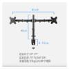 BEGWVDJTP Computer Monitor Stand Double-Armed Double-Headed Double-Screen clamp Perforated Desktop Free Lifting Universal Rotating Hanger view 2