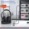 ANSTEN Wireless Headphones for TV with Universally Compatible Transmitter Charging Base, TV Headphone Wireless for Seniors, Bluetooth Headphones No Delay, 35 Hrs Audio Playtime, Plug n Play view 3
