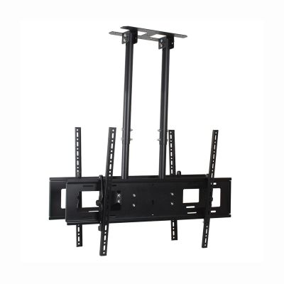 KCGCIHMS TV Bracket TV Stand 60"-100" Ceiling TV Bracket Heavy Duty Double Rod Double Screen TV Hanger TV Ceiling Mount Adjustable Bracket, Max VESA 900x600mm Up to 132 Lbs Monitor Desk Mou