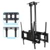 KCGCIHMS TV Bracket TV Stand 60"-100" Ceiling TV Bracket Heavy Duty Double Rod Double Screen TV Hanger TV Ceiling Mount Adjustable Bracket, Max VESA 900x600mm Up to 132 Lbs Monitor Desk Mou view 4