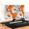 Baocicco Waterproof w22, 23, 24, 25 Inch Anti-Static Dustproof LCD/LED/HD Panel Case Computer Monitor Covers Sleeve Compatible with PC Desktop and TV,White Flowers Floral Sunflowers Orange view 3