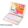 kaidisen 360 Rotating Keyboard for iPad 9th/8th/7th Generation 10.2 inch, Air 3rd Gen, Pro 10.5 inch Keyboard Case with Touchpad 7 Color Backlight Foldable Backlit Keyboard,Rose Gold view 4