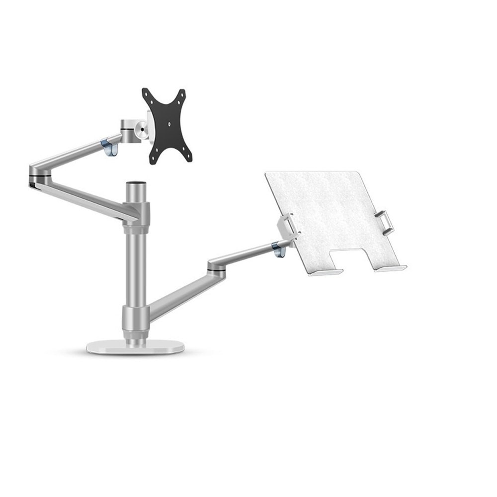 ZCERA OL-3L Laptop Stand LCD Monitor Stand Combination Dual-Purpose Computer Stand Desktop Dual Screen(Silver)