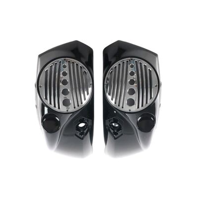 STLPRO Chrome Grill 8'' Saddlebag Speaker Lid w/Chrome Grill Fit for Victory Cross Country 2010-up