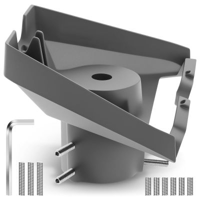 Pipe Adapter Mounting Kit for Gen 3, Aluminum Alloy Pole Mount Adapter Mounting Kit, Rustproof Pipe Adapter Installation Kit, Roof Bracket Mount Plate Base for 1-2 Inch Pole