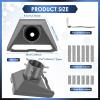 Pipe Adapter Mounting Kit for Gen 3, Aluminum Alloy Pole Mount Adapter Mounting Kit, Rustproof Pipe Adapter Installation Kit, Roof Bracket Mount Plate Base for 1-2 Inch Pole view 4