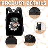 GABSHAIM Shih Tzu Dog Backpack Daypack Lovely Dog Print Bookbag Laptop Bag For Work Travel Hiking 17 Inch Black Lightweight view 3