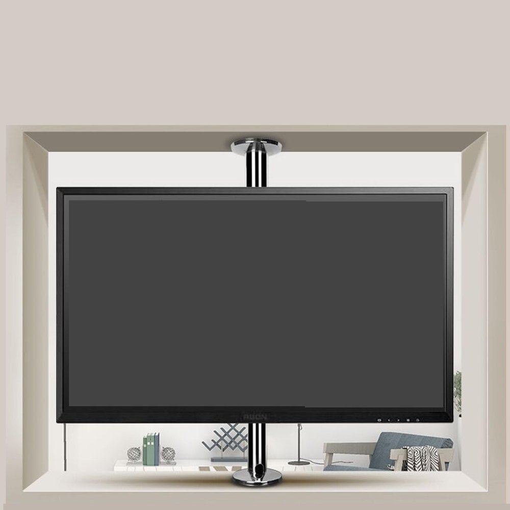 360 Degree Swivel TV Wall Mount Bracket with Floor Stand Partition Wall Rotating Shelf TV Stand Swivel Base Fits 32 55 Inch LCD TV Wall Mount TV Bracket