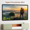 84-200" 4K HD Projector Screen, Projector Screen Foldable Anti-Crease Portable Projector Movies Screen for Home Theater, Wide Field of View, Projection Screen Black Backing Movie Screen(180 inch,16:9) view 2