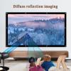 84-200" 4K HD Projector Screen, Projector Screen Foldable Anti-Crease Portable Projector Movies Screen for Home Theater, Wide Field of View, Projection Screen Black Backing Movie Screen(180 inch,16:9) view 3