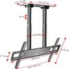 Adjustable Ceiling TV Mount Bracket,Double Pole Hanging TV Bracket Fits 55-100 Inch LED Flat Panel Display TV Wall Bracket Mount view 2