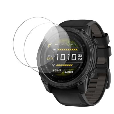2 Pack Screen Protector for Garmin tactix 8 51mm, 9H Hardness Tempered Glass for Garmin tactix 8 51mm, 2.5D Round Edge,Anti-Scratch, Bubble Free, HD Clarity