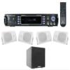 Rockville Bundle: RPA60BT V2 1000W 2-ch Bluetooth DJ Amplifier Mixer Bundle with (4) HP5S-8 5.25" Home Theater Speakers & Rock Shaker 8" Black 400W Home Theater Subwoofer (4 Items) view 1
