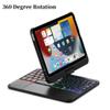 kaidisen 360 Rotatable Keyboard for iPad mini A17 Pro 2024, iPad mini 6th Generation Keyboard Case with Touchpad 7 Color Backlight Foldable Backlit Keyboard,Black view 2
