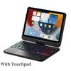 kaidisen 360 Rotatable Keyboard for iPad mini A17 Pro 2024, iPad mini 6th Generation Keyboard Case with Touchpad 7 Color Backlight Foldable Backlit Keyboard,Black view 4