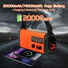 Emergency Weather Radio, 20000mAh Solar Radio, Hand Crank Radio with AM/FM/NOAA, Portable Radios with Flashlight & Reading Lamp, Earphone Jack, SOS Alarm, Phone Charger for Indoor Outdoor Emergencies view 2