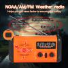 Emergency Weather Radio, 20000mAh Solar Radio, Hand Crank Radio with AM/FM/NOAA, Portable Radios with Flashlight & Reading Lamp, Earphone Jack, SOS Alarm, Phone Charger for Indoor Outdoor Emergencies view 3