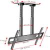 Adjustable Height Ceiling TV Mount Bracket, Fits 55-100 Inch LCD Flat Screen TVs, with Loading 198 Lbs, Max VESA 900x600mm TV Mount TV Stand view 2