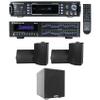 Rockville Bundle: RPA60BT V2 1000W 2-ch Bluetooth Amplifier Mixer Bundle with 2x21 band Rack Mount Equalizer, (4) 5.25" Black Wall Mount Home Speakers & Rock Shaker 8" Home Theater Subwoofer (5 items) view 1