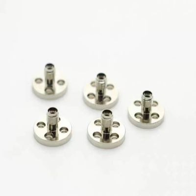 JOYBUYAU SMA Socket 10 Pieces, Suitable for SMA905 Adapter Inner Diameter 3.18 mm Fiber Optic Socket Base, Suitable for SMA ftth Coupler Jack, Bracket Base(Silver Round)