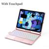 360 Rotating Keyboard for iPad Air 11" (M4/M3/M2)/ Air 4th 5th Gen 10.9"/ iPad Pro 11 inch (4th 3rd 2nd 1st Gen) Keyboard Case with Touchpad 7 Color Backlight Foldable Backlit Keyboard ,Rose Gold view 4
