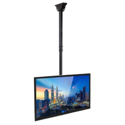 KCGCIHMS TV Ceiling Mount Bracket - Adjustable TV Wall Mount Bracket Fits 32-65 Inch 4K TVs, Tv Wall Mount, Adjustable Height Telescoping Tilt and Swivel Flat Screen Display, Black (Size :