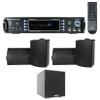 Rockville Bundle: RPA60BT V2 1000W 2-ch Bluetooth DJ Amplifier Mixer Bundle with (4) HP5S-8 BK Black 5.25" 8-Ohm Wall Mount Home Speakers & Rock Shaker 8" Black 400W Home Theater Subwoofer (4 Items) view 1