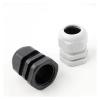 BHUPWZE 10Pcs Waterproof Cable Gland M8 M12 M16 M20 M25 M32 M40 Gray Plastic Seal Joint M40 M50 M63 Nylon IP68 White Cable Fixing Joint(M16X1.5) view 1