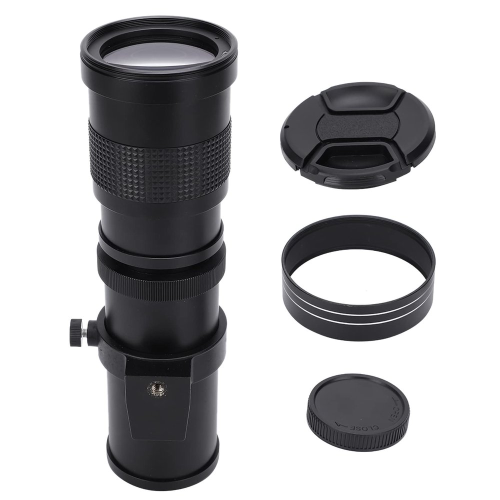 420 800mm F/8.3 16 Manual Telephoto Zoom Lens for SLR Camera, Far Distance Photography Lens, Clear and Bright Optics, Professional Shooting from Considerable Distances
