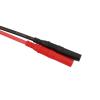 1Pair Red and Black Silicone Insulated 4mm Male Right Angle to Straight Banana Cable Connector Multimeter Test Leads view 3