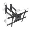 KCGCIHMS TV Bracket TV Stand Corner Wall-Mounted TV Bracket Six-arm Rotating Extension Tilting Double Base Bracket for Most 37"-70" TVs with Max VESA 600x400mm Monitor Desk Mount TV Stand view 3