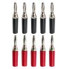 10/40Pcs 4mm Nickel/Chromium Plating Adapter Wire Cable Audio Speaker Banana Connector(5 Red 5 Black) view 2
