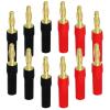 HRYBTCB 12Pcs/Lot Gold Plated Banana Audio Speaker Wire Cable Banana Connector Banana Jack Adapters view 1