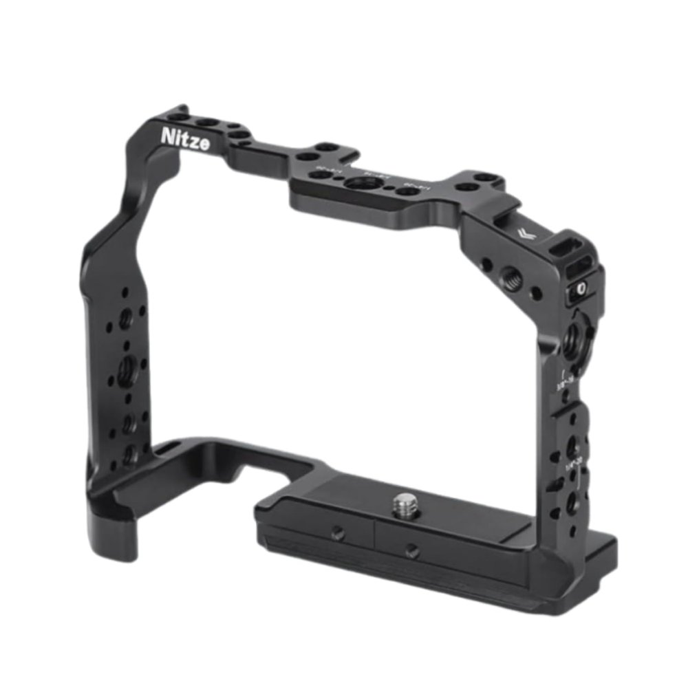 Camera Cage for Sony a7R V / a7 IV / a7R IV, Nitze Cage for Sony a7R III / a7 III / a7S III, with Built-in NATO Rail, Arca Quick Release Plate Compatible with XLR Handle