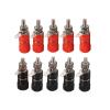 10pcs 4mm Red&Black Banana Socket Binding Post Nut Banana Jack Connector Nickel Plated for 4mm Banana(5pcs Red 5pcs Black) view 2