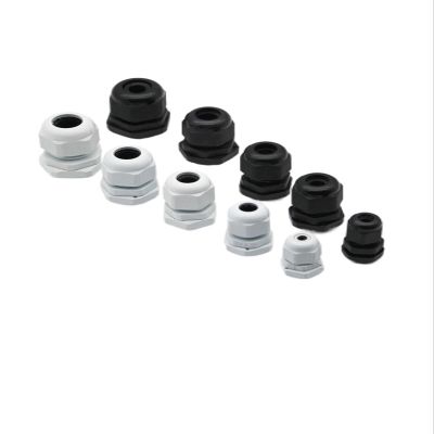 BHUPWZE 10Pcs Waterproof Cable Gland Cable Entry IP68 PG7 for 3-6.5mm PG9 PG11 PG13.5 PG16 PG19/21 White Black Nylon Plastic Connector(PG19-Black)