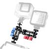 DIVJINGHAO Dual Ball Head Camera Magic Arm Compatible with GoPro13 CNC Aluminum Alloy 360 Adjustable Mount with Anti-Drop Thumb Screw, 1/4" Screw & Quick Release Clamp (2 Pack,Red+Blue) (MG-arm) view 2