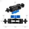 DIVJINGHAO Dual Ball Head Camera Magic Arm Compatible with GoPro13 CNC Aluminum Alloy 360 Adjustable Mount with Anti-Drop Thumb Screw, 1/4" Screw & Quick Release Clamp (2 Pack,Red+Blue) (MG-arm) view 3
