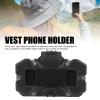Alomejor Phone Chest Mount ABS Material Foldable Design Works with Chest Rig Pouch, Backpack for Screen Size 4.7in-6.7in Holder (Black) view 2