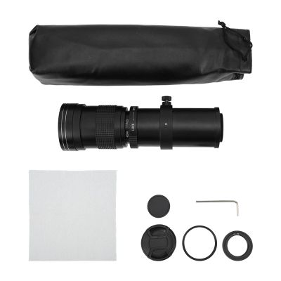 420 800mm F/8.3 16 Super Telephoto Manual Zoom Lens, PK Mount Compatible, Aluminum Alloy Body, for Pentax Camera, Long Distance Shooting, Filter Included