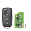5X XKB510EN Universal Wire Remote Key for V.W B5 Type Flip 3 Buttons view 1