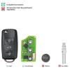 5X XKB510EN Universal Wire Remote Key for V.W B5 Type Flip 3 Buttons view 2
