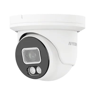 AVC-NCE81F28: 8MP H.265+ InfiniteColor AI-Powered Full-Color Turret Security Camera (White)