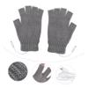 1 Pair USB Heated Gloves Fingerless Gloves Typing Gloves for Cold Hands Touch Rechargeable Warming Gloves for Women Heated Glove for Computer Heated Gloves for Men Grip Yarn Grey/10 view 2